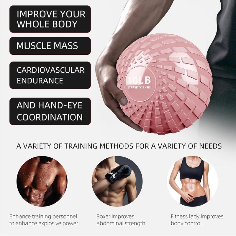 STRPRETTY BASIC Medicine Ball 10 lbs Slam Ball Weighted Balls for Exercise Strength and Crossfit Workout - Image 5